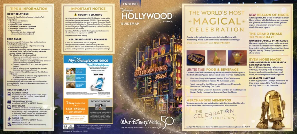 Disney Hollywood Studios Brochure 2021